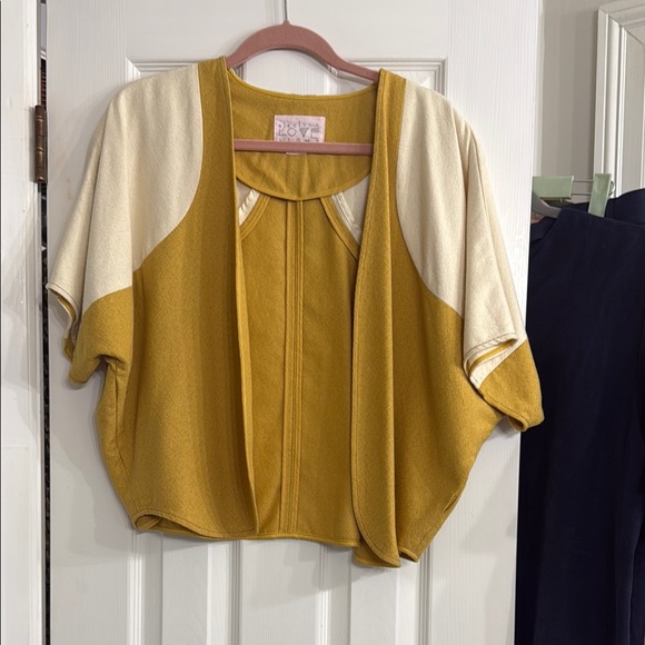 electric love Jackets & Blazers - Yellow and Cream Women's Jacket